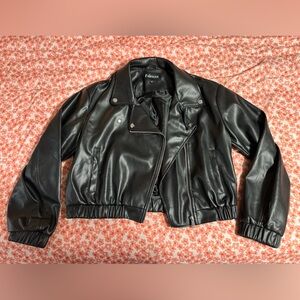 Faux Leather Black Jacket